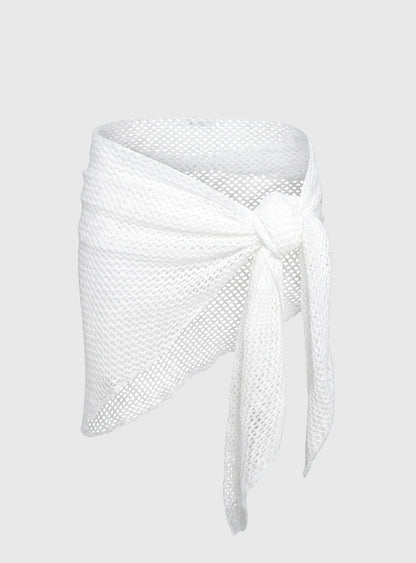 California Sunshine Knit Sarong White