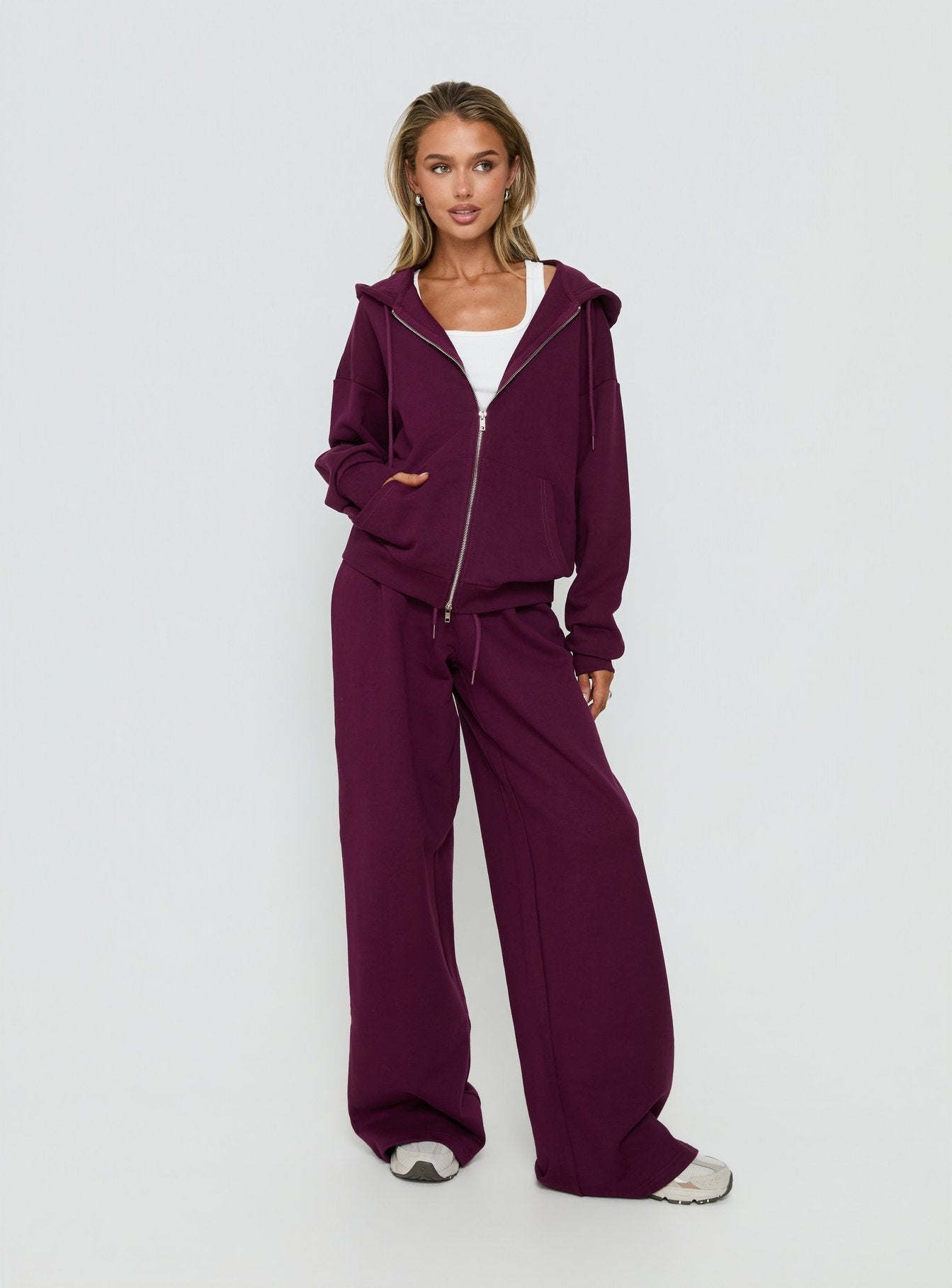 All Day Oversized Hoodie Plum