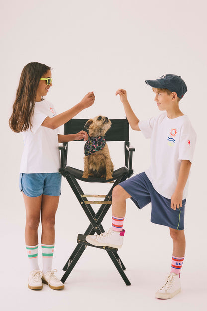 Kids White Sun Graphic T-Shirt