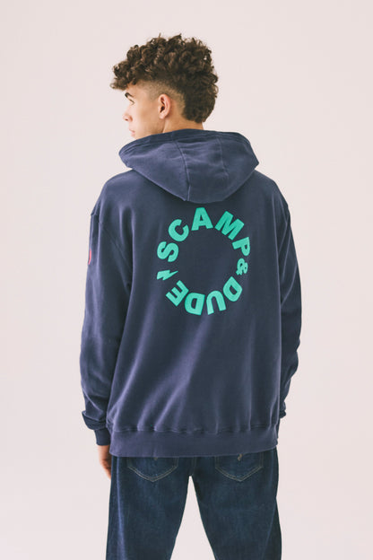 Men's Navy with Green Graphic Hoodie