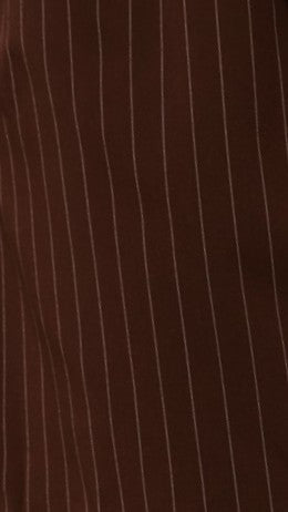 Ivana Funnel Neck Jacket & Shorts Set - Brown Pinstripe