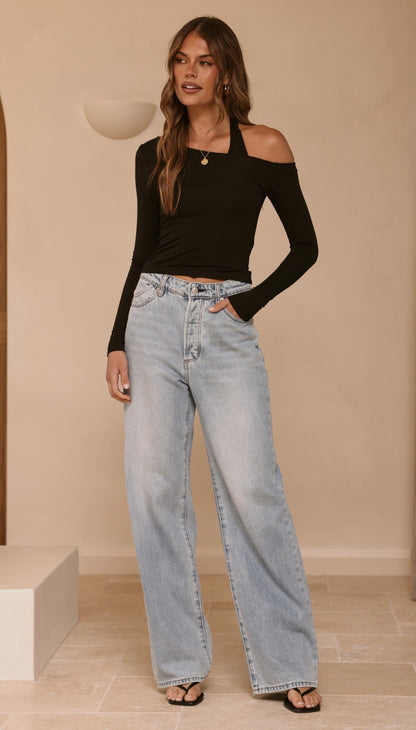 Romy Long Sleeve Top - Black