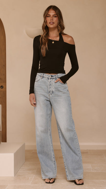 Romy Long Sleeve Top - Black