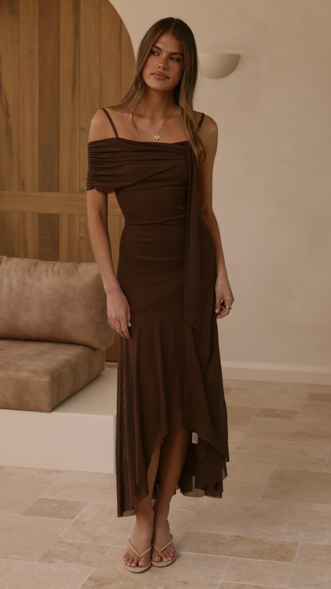Lucy Maxi Dress - Brown