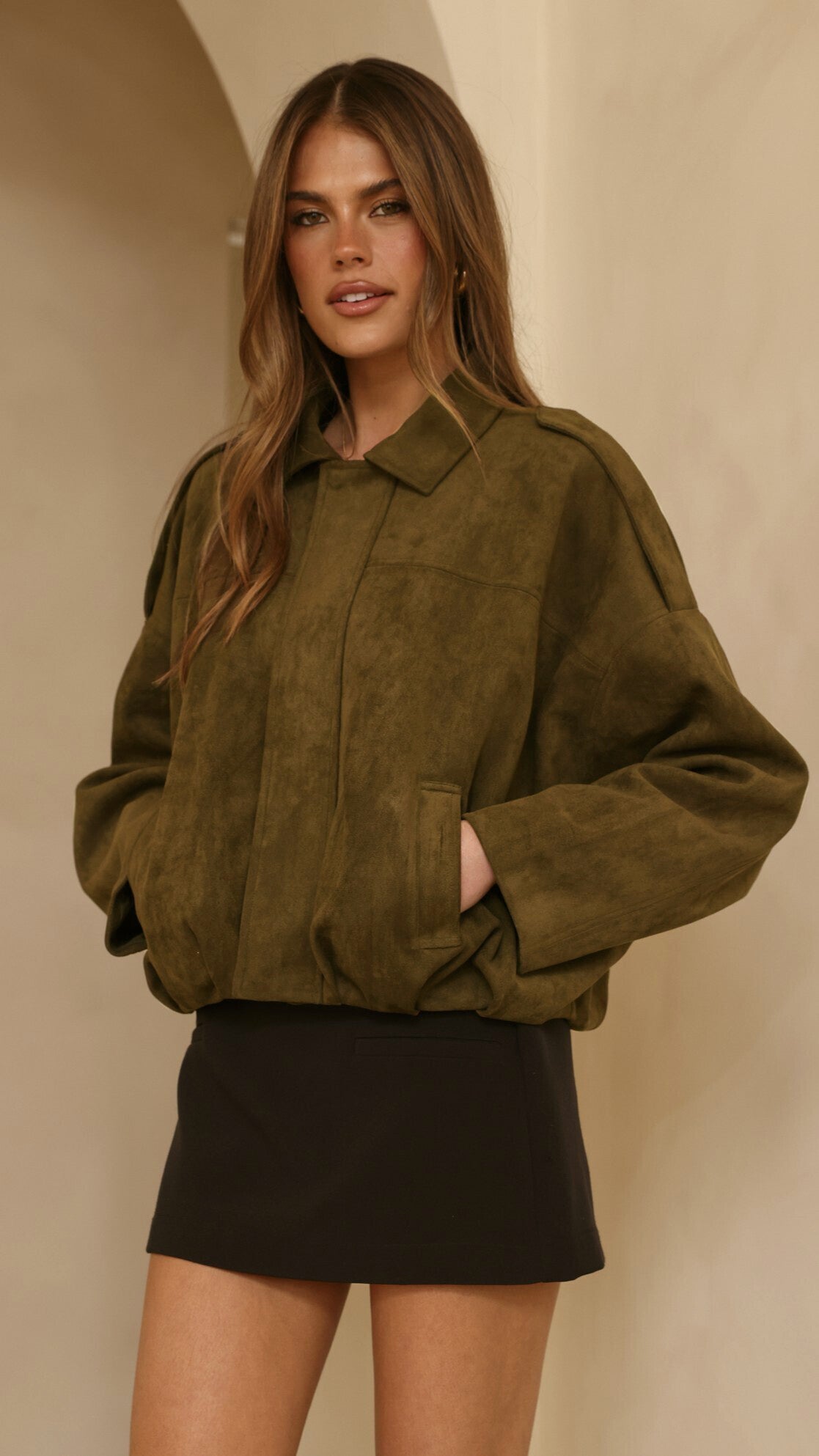 Leela Bomber Jacket - Khaki