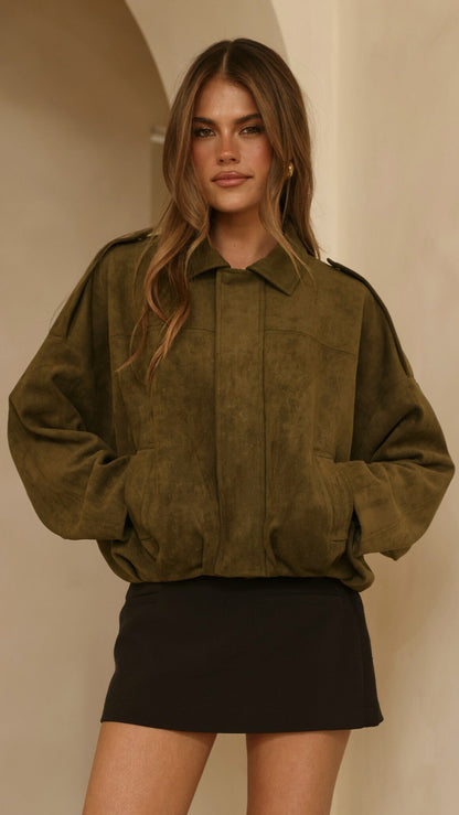 Leela Bomber Jacket - Khaki