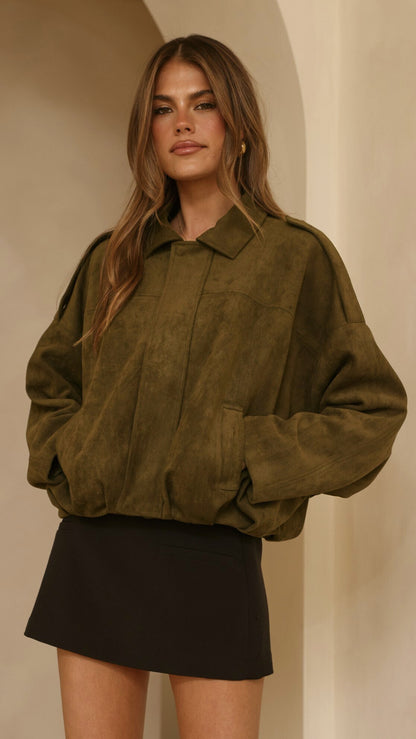 Leela Bomber Jacket - Khaki