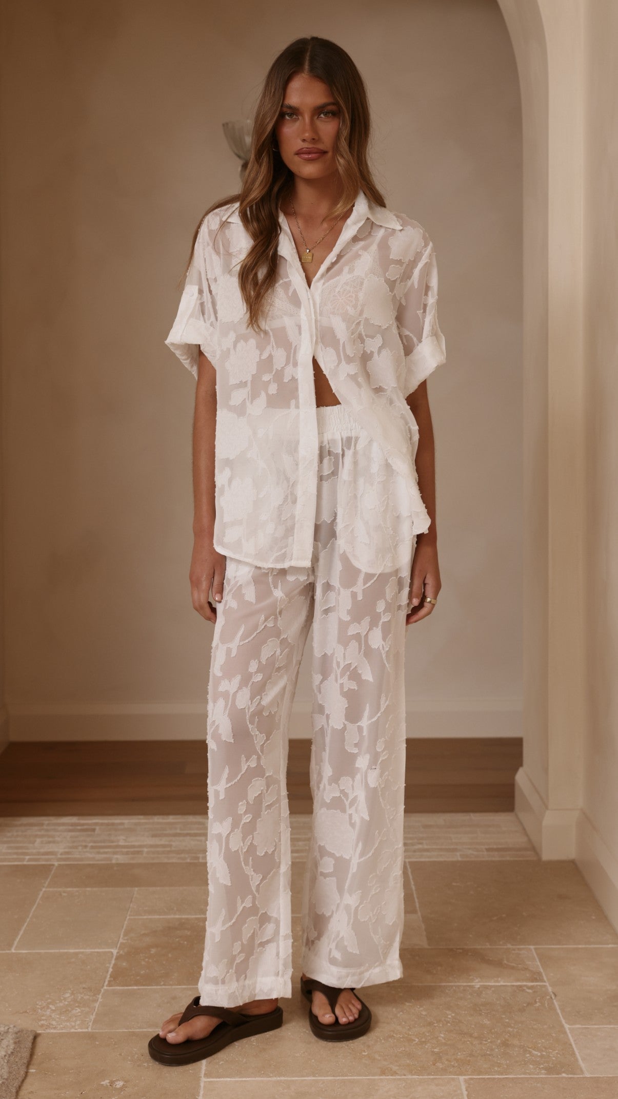 Mollie Lace Shirt - White