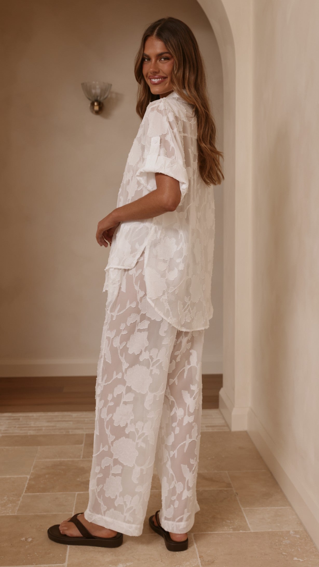 Mollie Lace Shirt - White