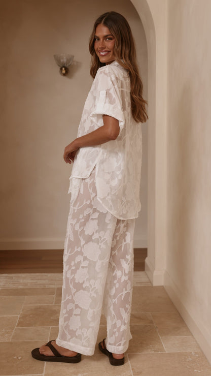 Mollie Lace Shirt - White