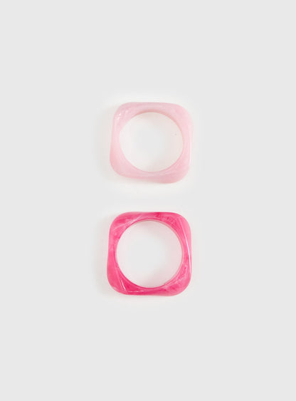 Billy Resin Cuff Pack Pink