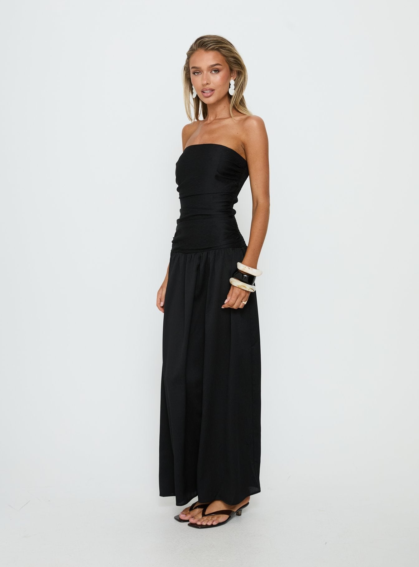 Adessa Strapless Maxi Dress Black