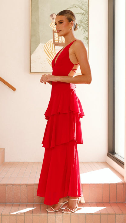 Stasie Maxi Dress - Red