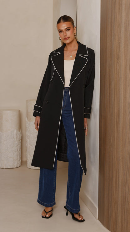 Blanca Trench Coat - Black