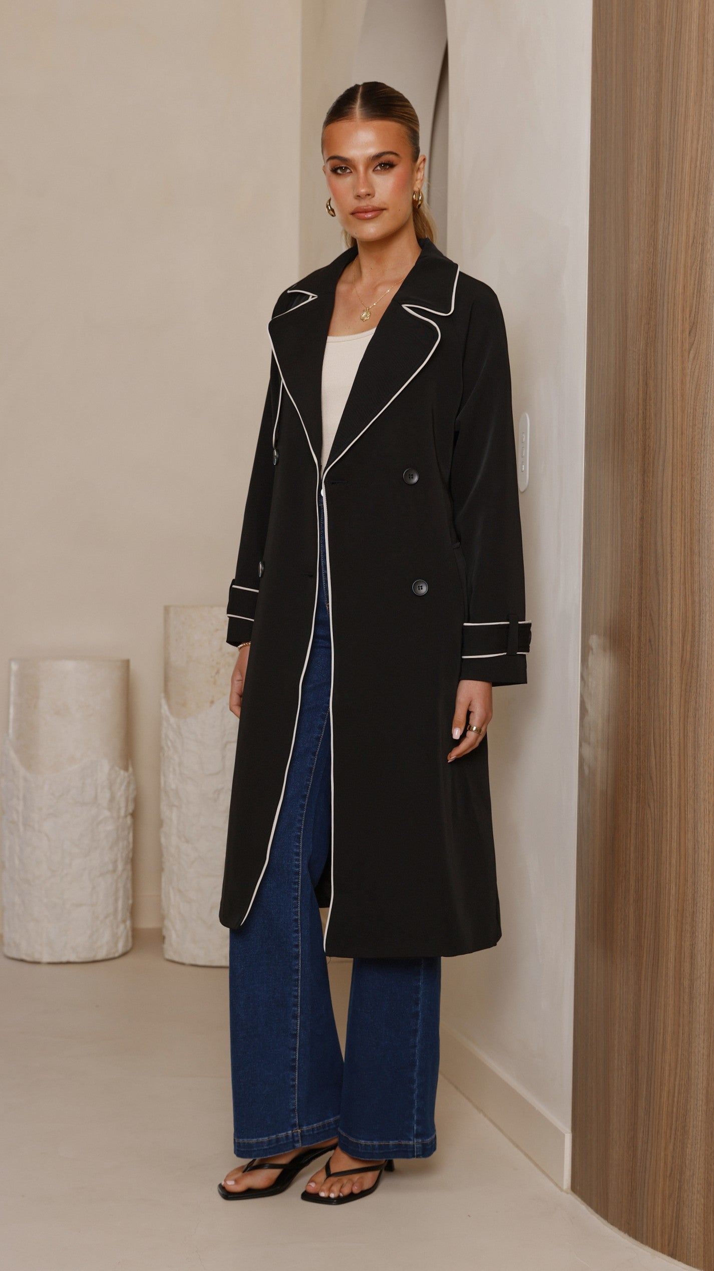 Blanca Trench Coat - Black