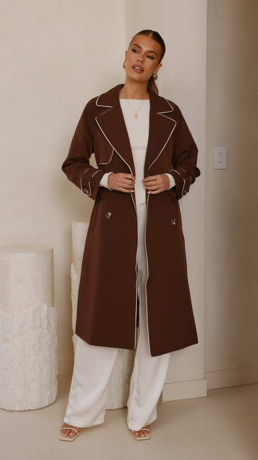 Blanca Trench Coat - Espresso