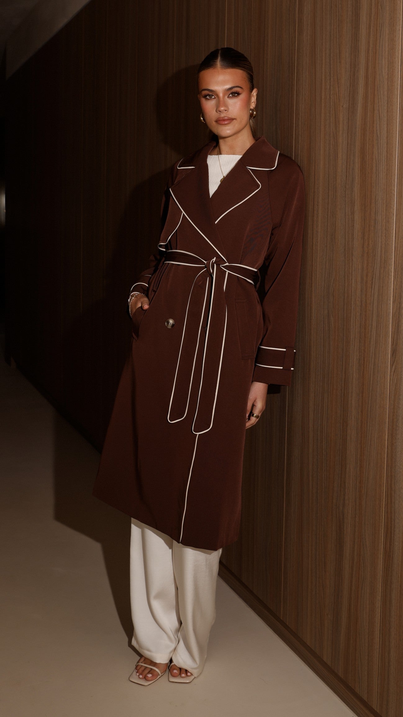 Blanca Trench Coat - Espresso