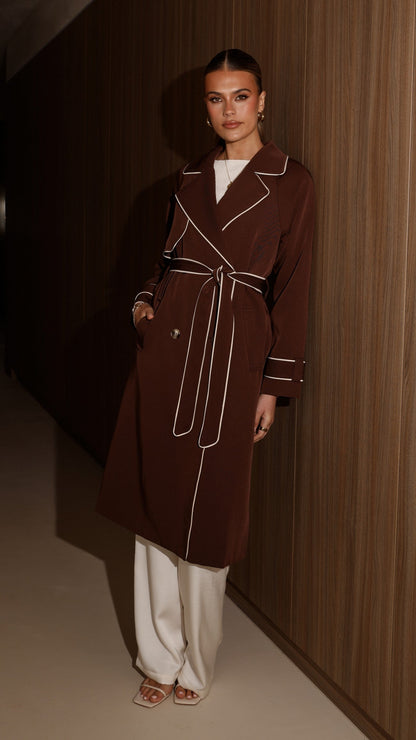 Blanca Trench Coat - Espresso