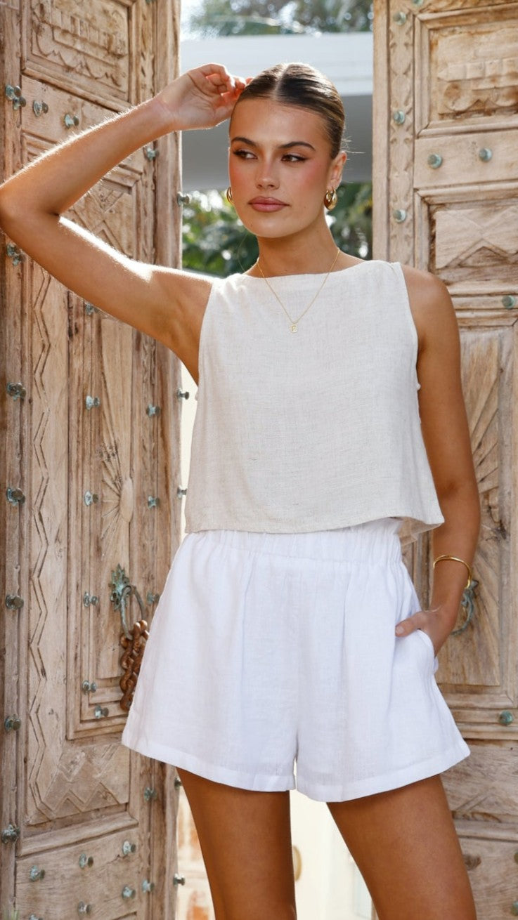 Persephone Crop Top - Natural