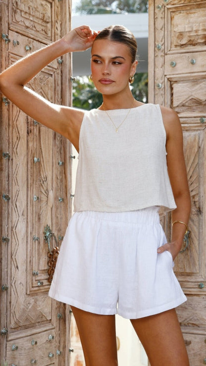 Persephone Crop Top - Natural