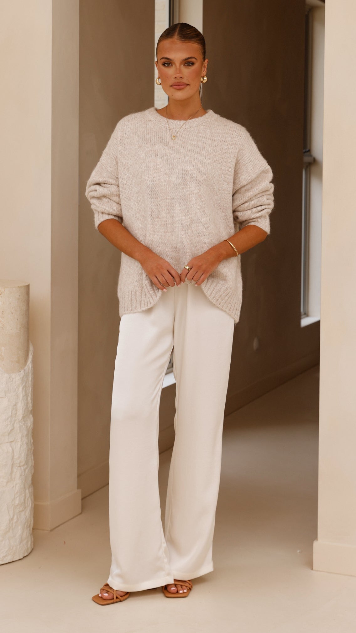Mila Knit Jumper - Oatmeal