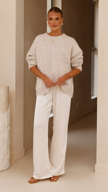 Mila Knit Jumper - Oatmeal