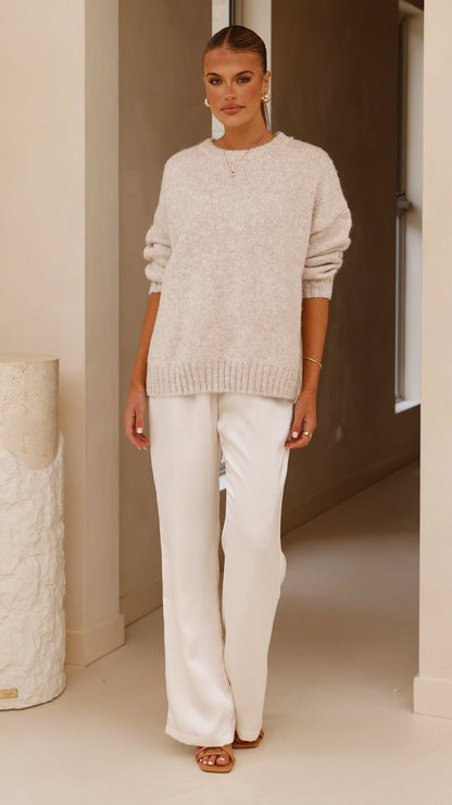 Mila Knit Jumper - Oatmeal