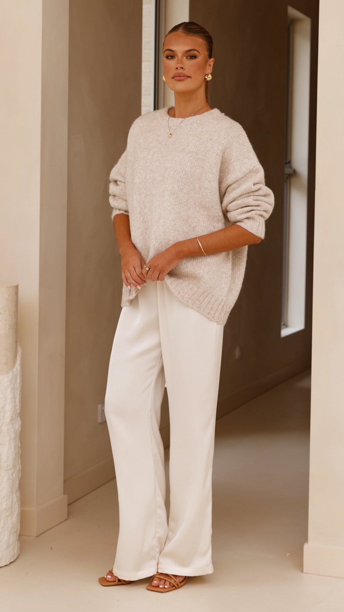 Mila Knit Jumper - Oatmeal