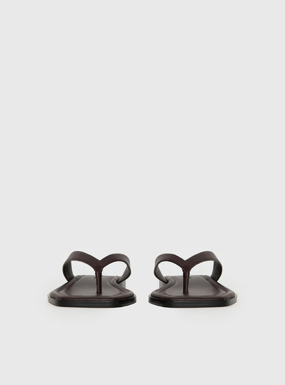 Alara Flat Thong Sandals Brown