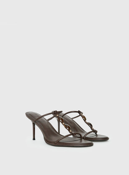 Billini Olympie Gem Detail Heels Brown