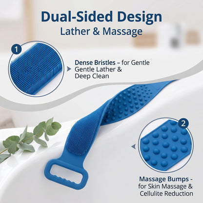 🛁 Silicone Back Scrubber Towel – Reach Every Inch With A Better Shower Clean ✨