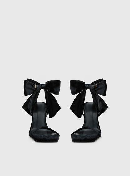 Billini Elesa Bow Detail Stiletto Heels Black