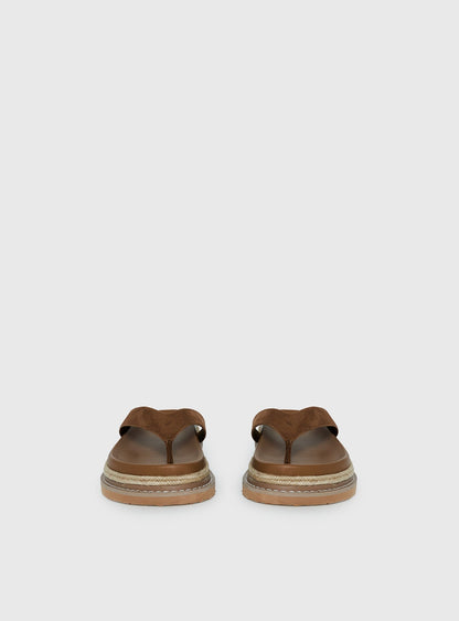 Billini Arley Faux Suede Thong Sandals Sandstone