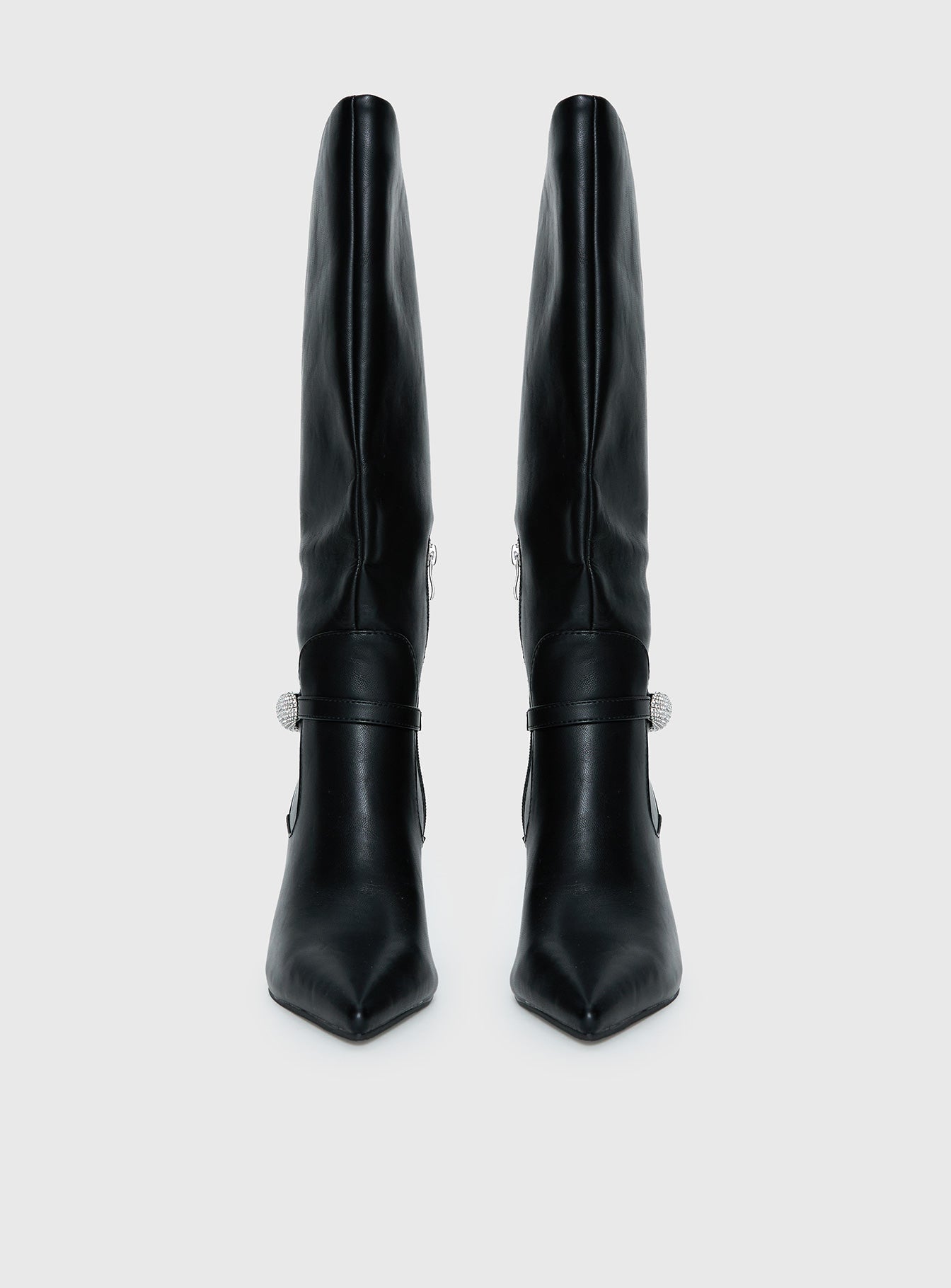 Billini Domineca Knee High Heeled Boots Black