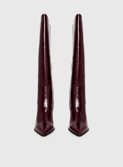 Billini Yasma Knee High Boots Berry Shine