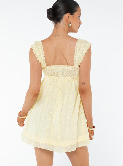 Carlita Mini Dress Yellow Tall