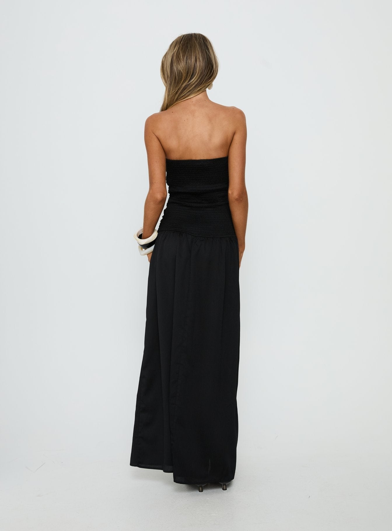 Adessa Strapless Maxi Dress Black