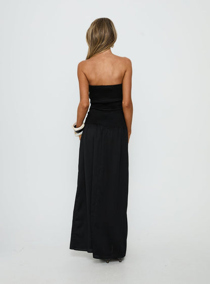 Adessa Strapless Maxi Dress Black