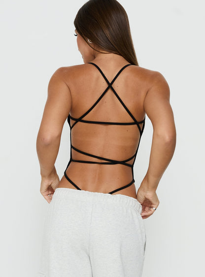 All Tied Up Bodysuit Black