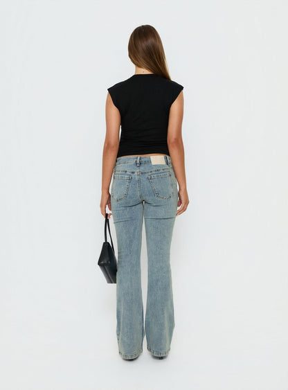 Bethany Low Rise Bootleg Jeans Ice Wash