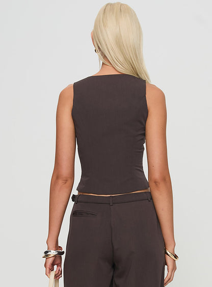 Airi Top Brown Petite