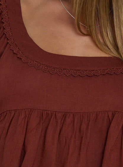 Benjie Long Sleeve Top Chocolate