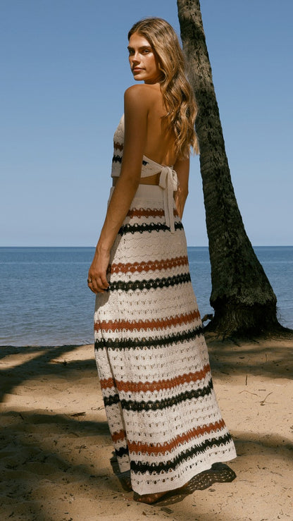 Kamali Maxi Skirt - Natural Stripe
