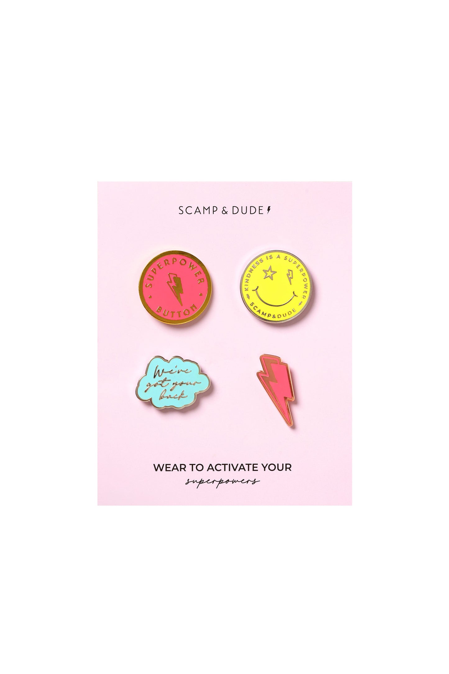 Pack of 4 Pin Badges