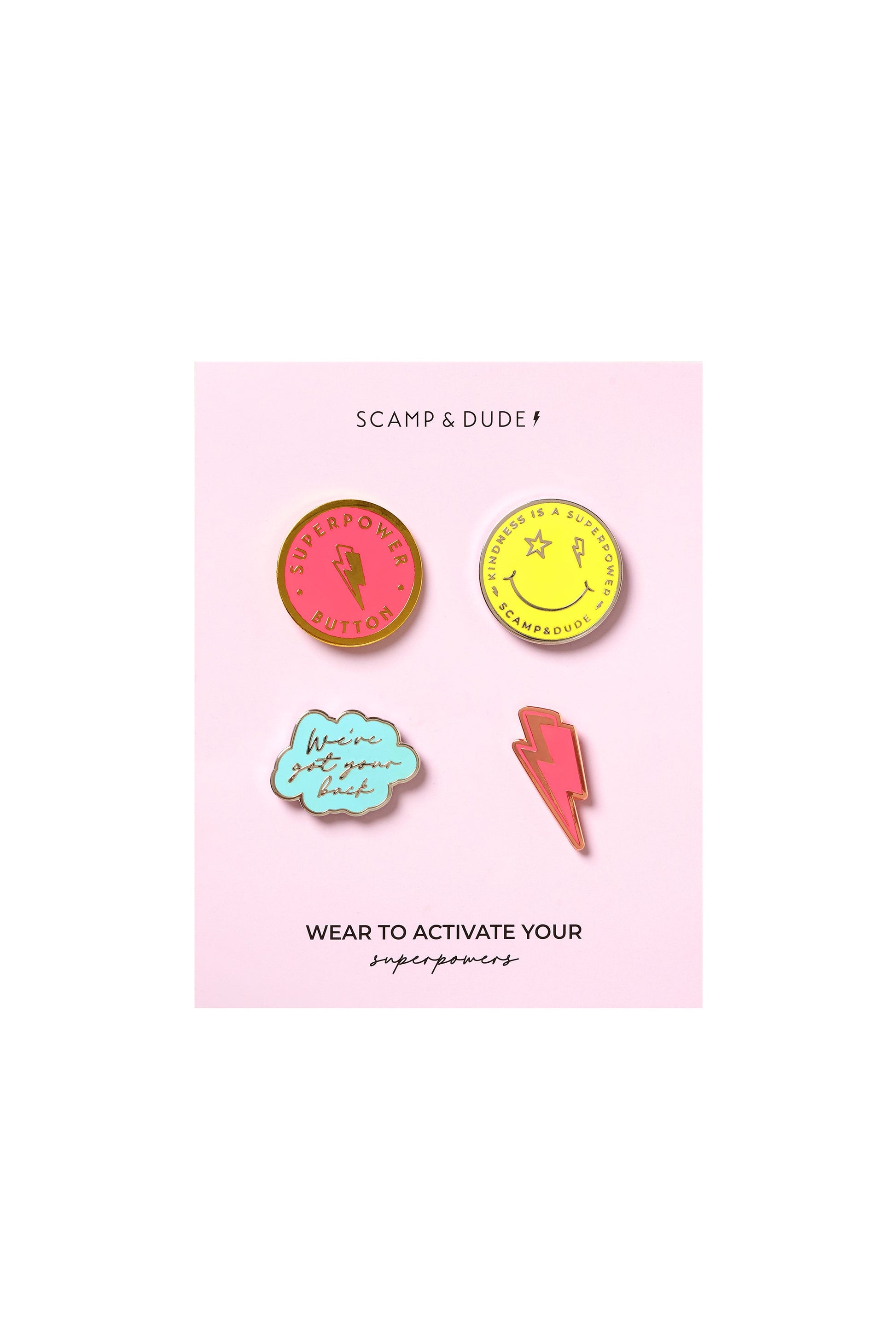 Pack of 4 Pin Badges