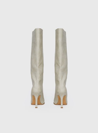 Cecil Knee High Boots Bone