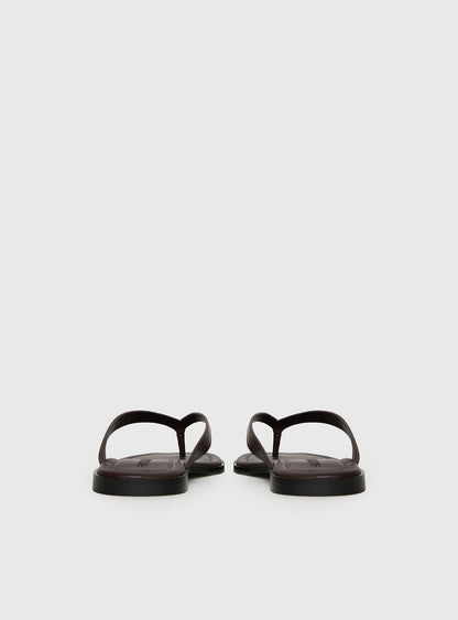 Alara Flat Thong Sandals Brown