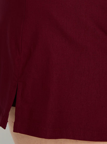 Can't Sleep Skort Burgundy Curve