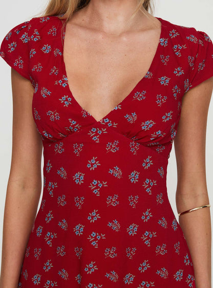 Cannelloni Mini Dress Red