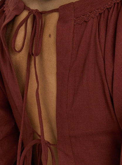 Benjie Long Sleeve Top Chocolate